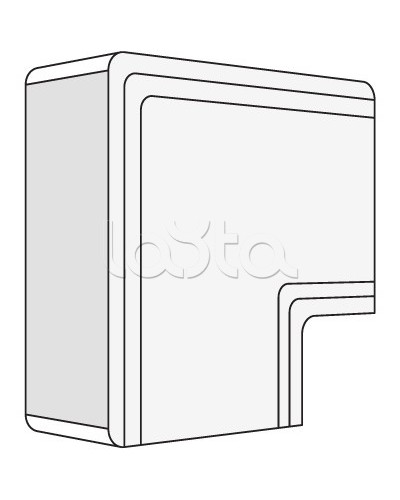 Угол плоский NPAN 100х60 мм DKC 01745 в Волжском Аксессуары для кабель-канала Pintop.ru