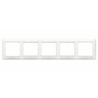 Рамка 5 постов горизонтальный монтаж белый Valena Legrand 774455